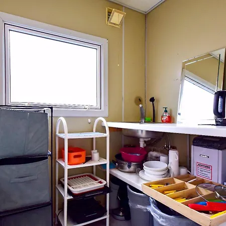 Domek alpejski Ferienholzhaus Strandbude Mit Terrasse